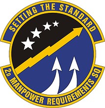 Vector clipart: U.S. Air Force 2nd Manpower Requirements Squadron, emblem