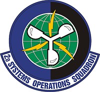 Векторный клипарт: U.S. Air Force 2nd Systems Operations Squadron, эмблема