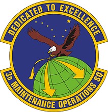 Vector clipart: U.S. Air Force 3rd Maintenance Operations Squadron, emblem
