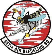 U.S. Air Force 457th Air Refueling Squadron, emblem - vector image