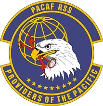 U.S. Air Force PACAF Regional Supply Squadron, эмблема - векторное изображение