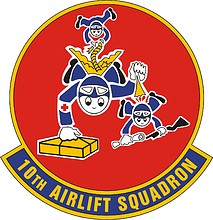 Vector clipart: U.S. Air Force 10th Airlift Squadron, emblem