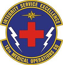 Vector clipart: U.S. Air Force 10th Medical Operations Squadron, emblem