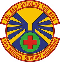 Vector clipart: U.S. Air Force 10th Medical Support Squadron, emblem