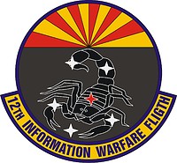 Vector clipart: U.S. Air Force 12th Information Warfare Flight, emblem