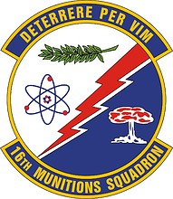 Векторный клипарт: U.S. Air Force 16th Munitions Squadron, эмблема