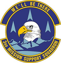 U.S. Air Force 3rd Mission Support Squadron, emblem - vector image