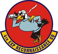 U.S. Air Force 4th Expeditionary Reconnaissance Squadron, эмблема - векторное изображение