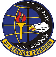 Vector clipart: U.S. Air Force 4th Services Squadron, emblem