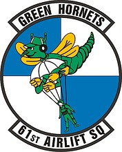 Vector clipart: U.S. Air Force 61st Airlift Squadron, emblem