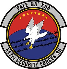 U.S. Air Force 647th Security Forces Squadron, emblem - vector image