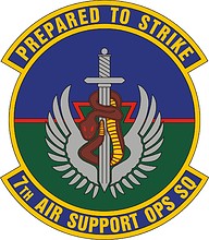 Векторный клипарт: U.S. Air Force 7th Air Support Operations Squadron, эмблема