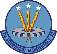 Vector clipart: U.S. Air Force 7th Component Maintenance Squadron, emblem