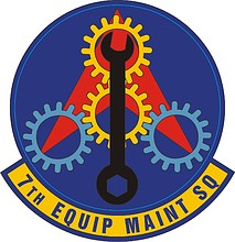 U.S. Air Force 7th Equipment Maintenance Squadron, эмблема - векторное изображение