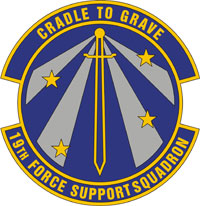 Vector clipart: U.S. Air Force 19th Force Support Squadron, emblem