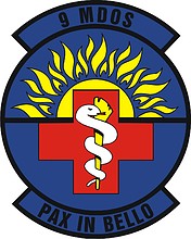 Vector clipart: U.S. Air Force 9th Medical Operations Squadron, emblem