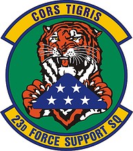 Vector clipart: U.S. Air Force 23rd Force Support Squadron, emblem