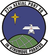 Vector clipart: U.S. Air Force 27th Aerial Port Squadron, emblem