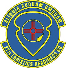 U.S. Air Force 27th Logistics Readiness Squadron, эмблема - векторное изображение