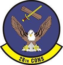 U.S. Air Force 28th Contracting Squadron, эмблема - векторное изображение