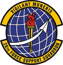 Vector clipart: U.S. Air Force 28th Force Support Squadron, emblem