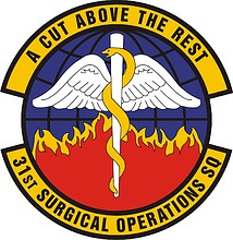 U.S. Air Force 31st Surgical Operations Squadron, эмблема - векторное изображение