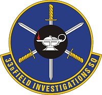 U.S. Air Force 33nd Field Investigations Squadron, эмблема - векторное изображение