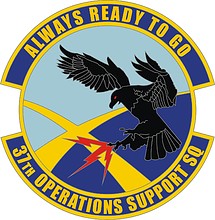U.S. Air Force 37th Operations Support Squadron, эмблема - векторное изображение