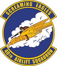 Vector clipart: U.S. Air Force 40th Airlift Squadron, emblem