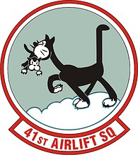 U.S. Air Force 41st Airlift Squadron, эмблема - векторное изображение