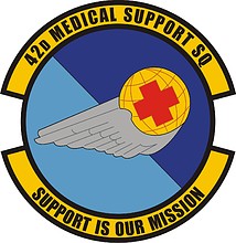 Vector clipart: U.S. Air Force 42nd Medical Support Squadron, emblem