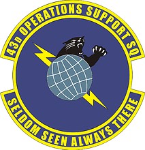 U.S. Air Force 43rd Operations Support Squadron, emblem - vector image