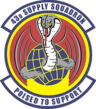 U.S. Air Force 43rd Supply Squadron, эмблема - векторное изображение