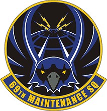 U.S. Air Force 69th Maintenance Squadron, эмблема - векторное изображение