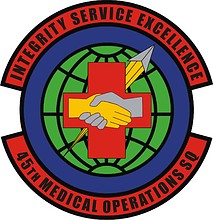 Vector clipart: U.S. Air Force 45th Medical Operations Squadron, emblem