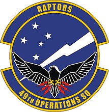 U.S. Air Force 49th Operations Support Squadron, эмблема - векторное изображение