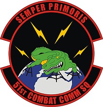 U.S. Air Force 51st Combat Communications Squadron, emblem - vector image