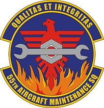 U.S. Air Force 55th Aircraft Maintenance Squadron, эмблема - векторное изображение