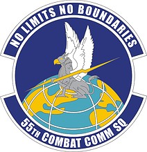 U.S. Air Force 55th Combat Communications Squadron, эмблема - векторное изображение