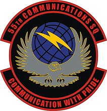 U.S. Air Force 55th Communications Squadron, эмблема - векторное изображение