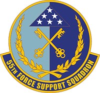 U.S. Air Force 55th Force Support Squadron, emblem - vector image