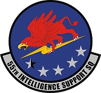 Vector clipart: U.S. Air Force 55th Intelligence Support Squadron, emblem