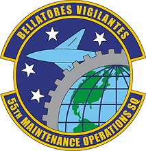 U.S. Air Force 55th Maintenance Operations Squadron, эмблема - векторное изображение