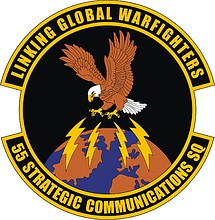 Vector clipart: U.S. Air Force 55th Strategic Communications Squadron, emblem