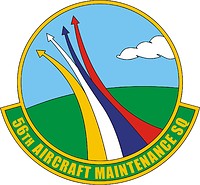 U.S. Air Force 56th Aircraft Maintenance Squadron, эмблема - векторное изображение