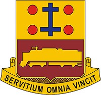 Векторный клипарт: U.S. Army 718th Transportation Battalion, эмблема (знак различия)