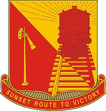 Векторный клипарт: U.S. Army 719th Transportation Battalion, эмблема (знак различия)