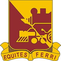 Векторный клипарт: U.S. Army 729th Transportation Battalion, эмблема (знак различия)
