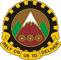 Векторный клипарт: U.S. Army 774th Transportation Group, эмблема (знак различия)