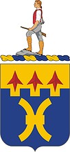 U.S. Army 187th Support Battalion, coat of arms - vector image